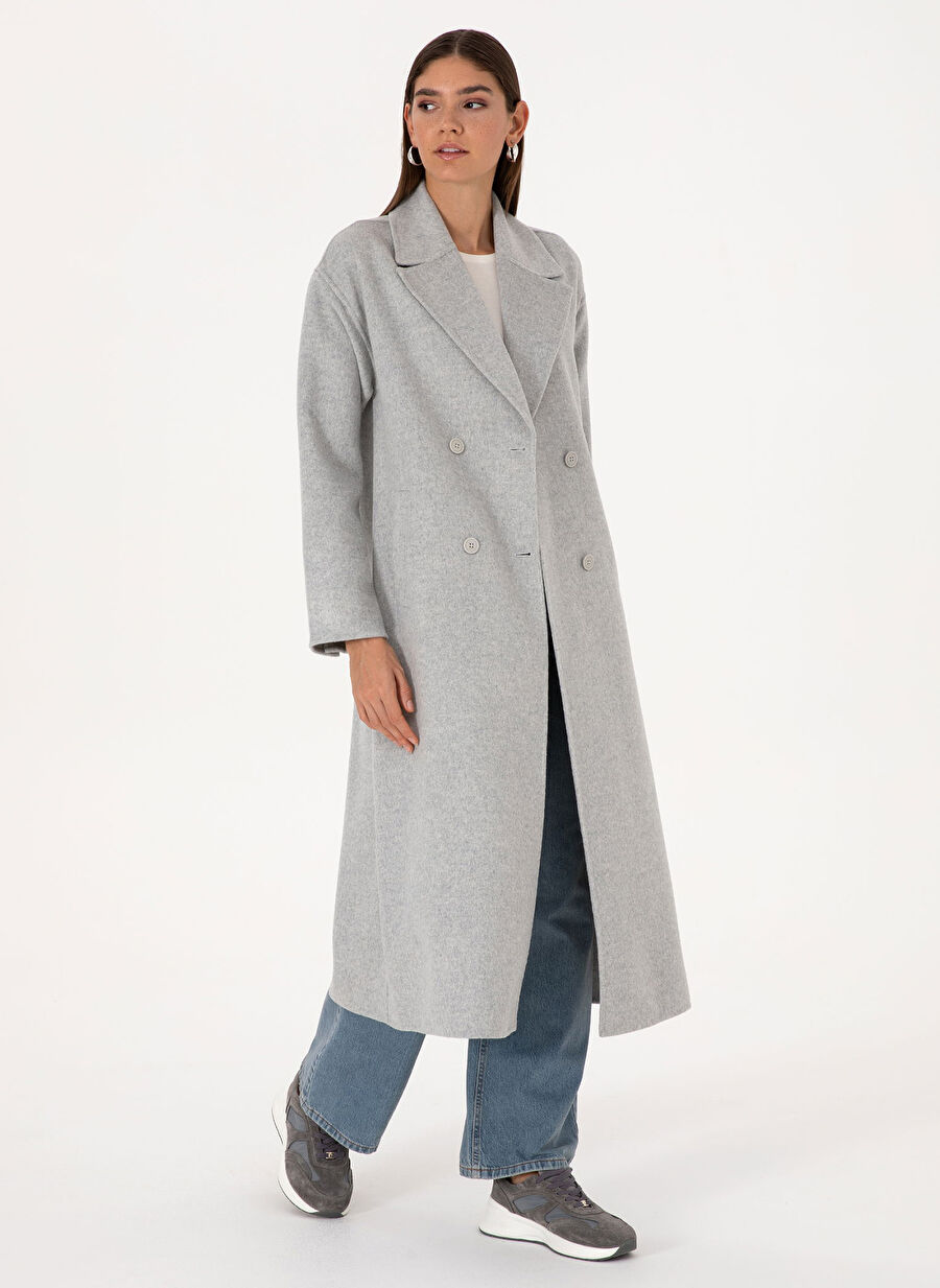 Pierre Cardin Gri Kadın Basic Kaban JOSE