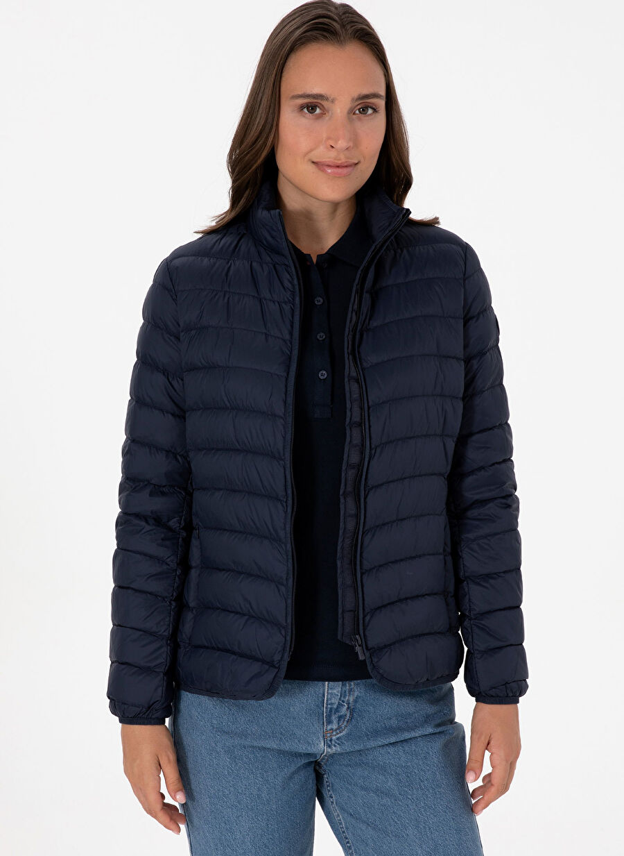 U.S. Polo Assn. Lacivert Kadın Standart Desenli Mont