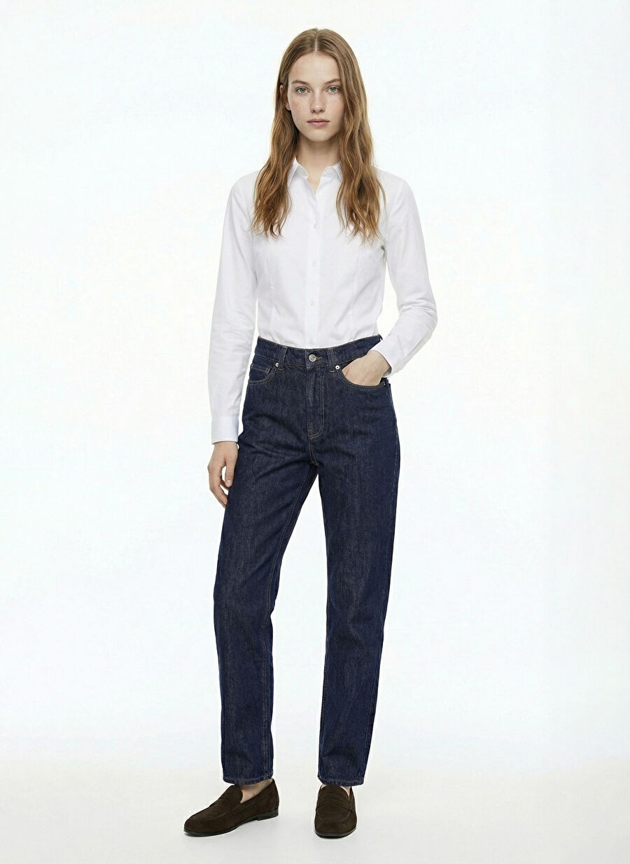 Fabrika Beyaz Kadın Slim Fit Gömlek F6SL-GML0361