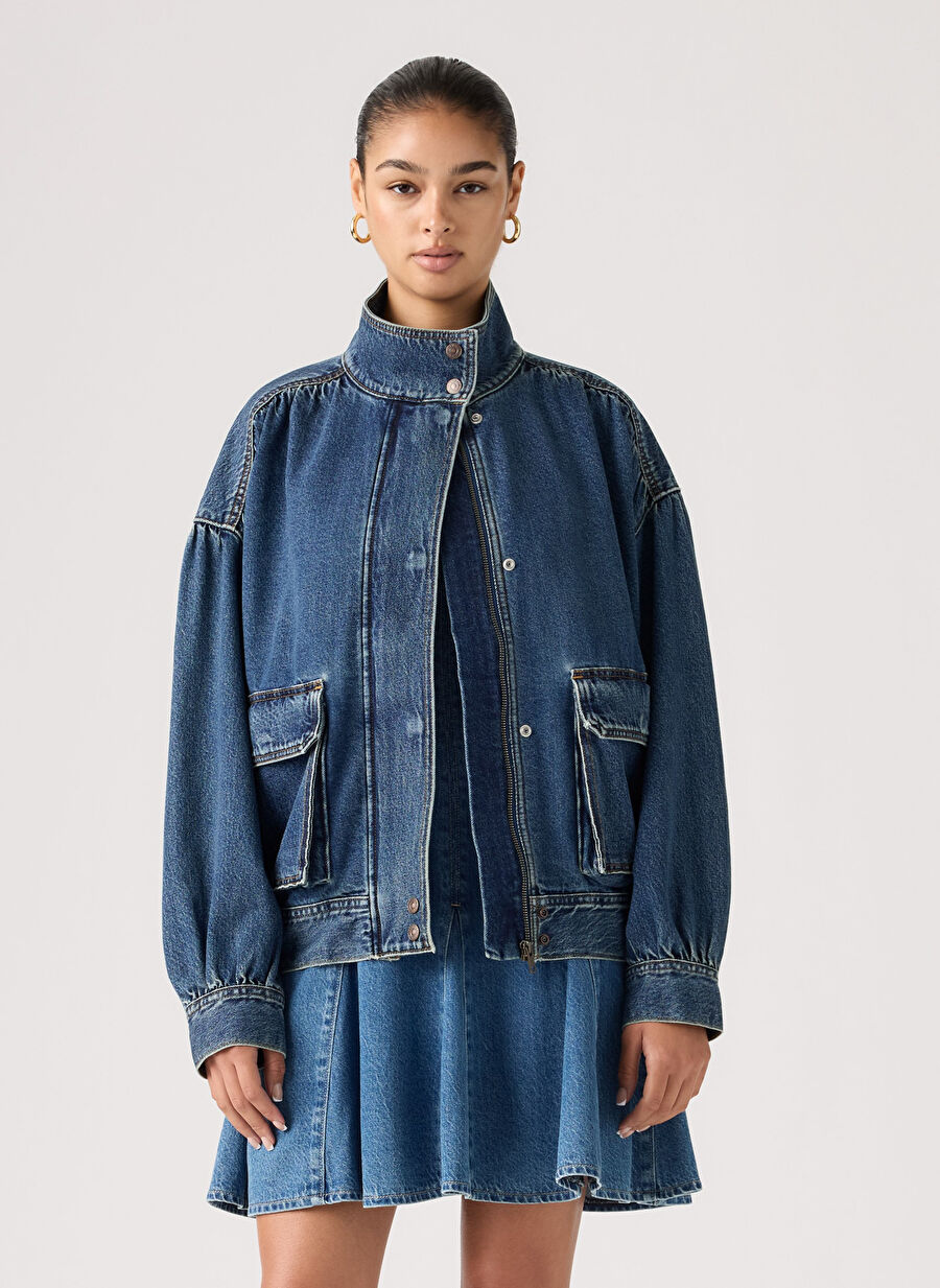 Levis Koyu Mavi Kadın Denim Ceket