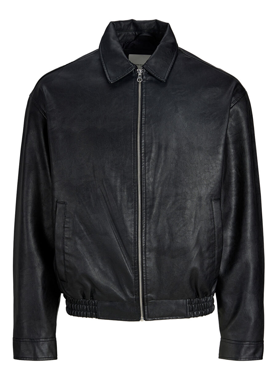 Jack & Jones Siyah Erkek Bomber Regular Fit Mont 12289182 Jjleon