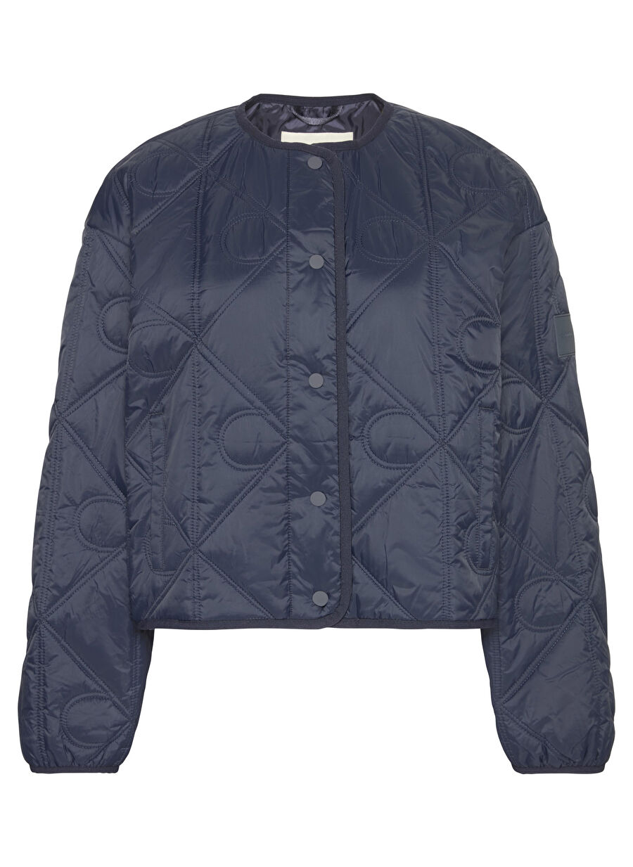 Calvin Klein Jeans Lacivert Kadın Standart Fit Ceket LIGHTWEIGHT AOP QUILTED LINER