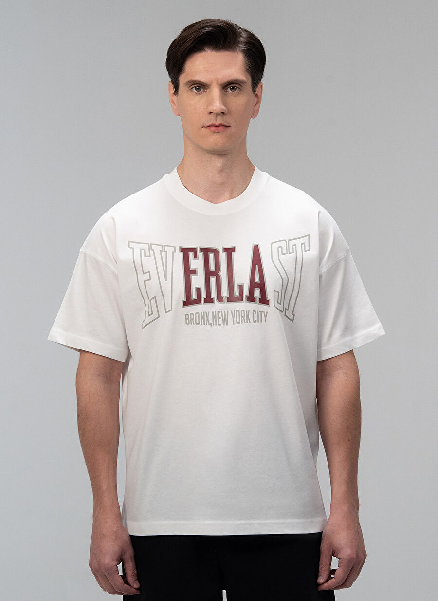 Everlast Tm0172 112-Iconic Rest Oversize Beyaz Bisiklet Yaka