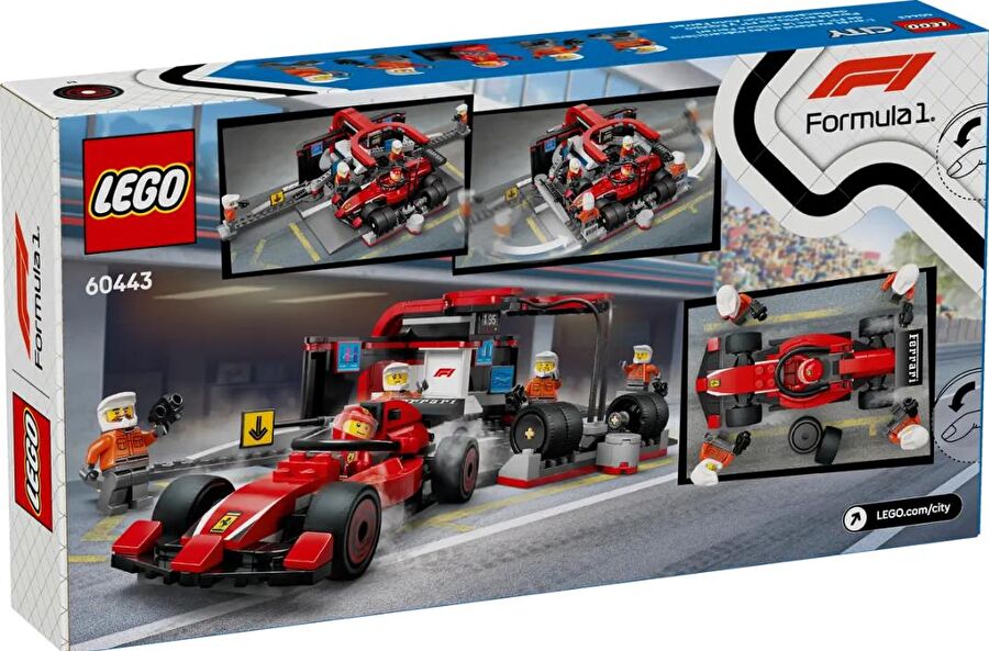 Lego City Ferrari Arabalı F1® Pit Stop Ve Pit Ekibi 60443