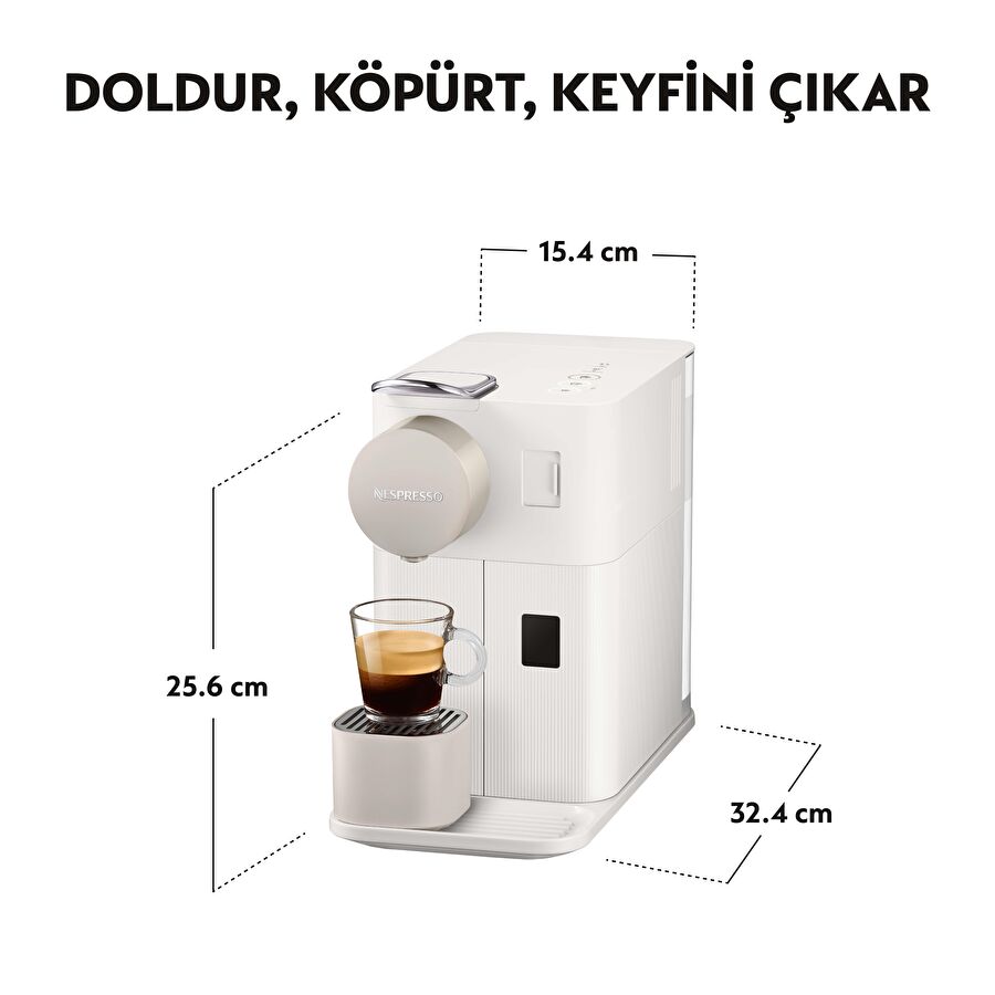 Nespresso F121 Whİte Lattissima One Kapsüllü Espresso Ve Kahve