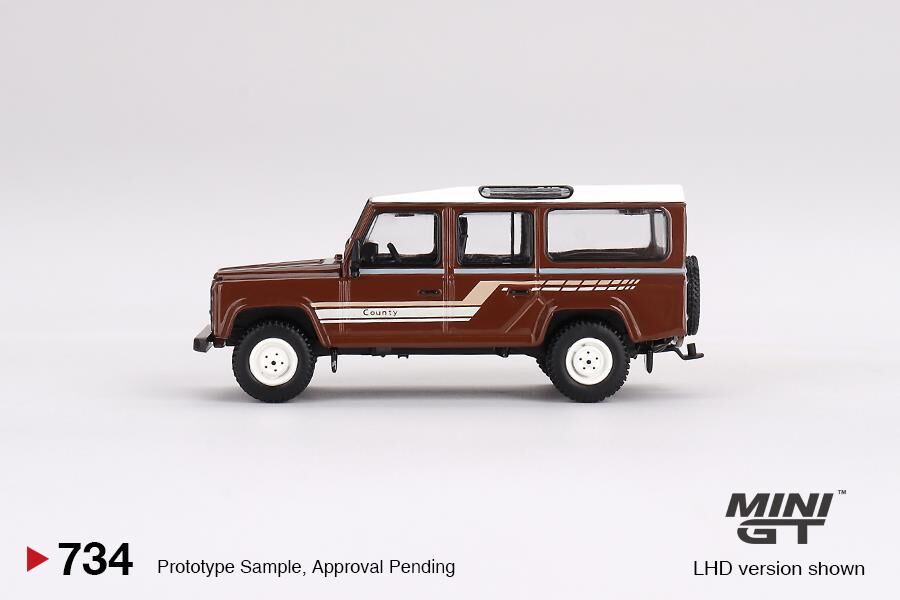 Mini Gt Land Rover Defender 110 1985 County Station Wagon Russet
