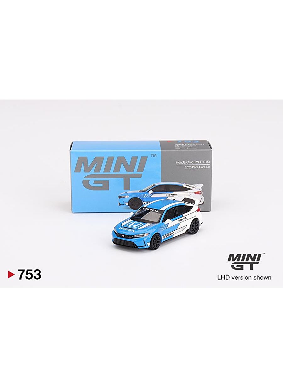Mini Gt Honda Civic Type R #3 2023 Pace Car Blue 753 - 15330764