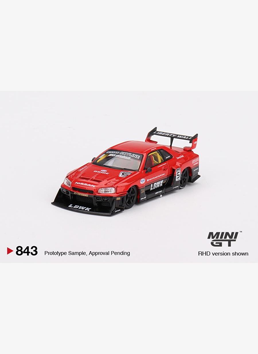 Mini GT 1/64 Nissan LB-ER34 Super Silhouette SKYLINE Red/Black