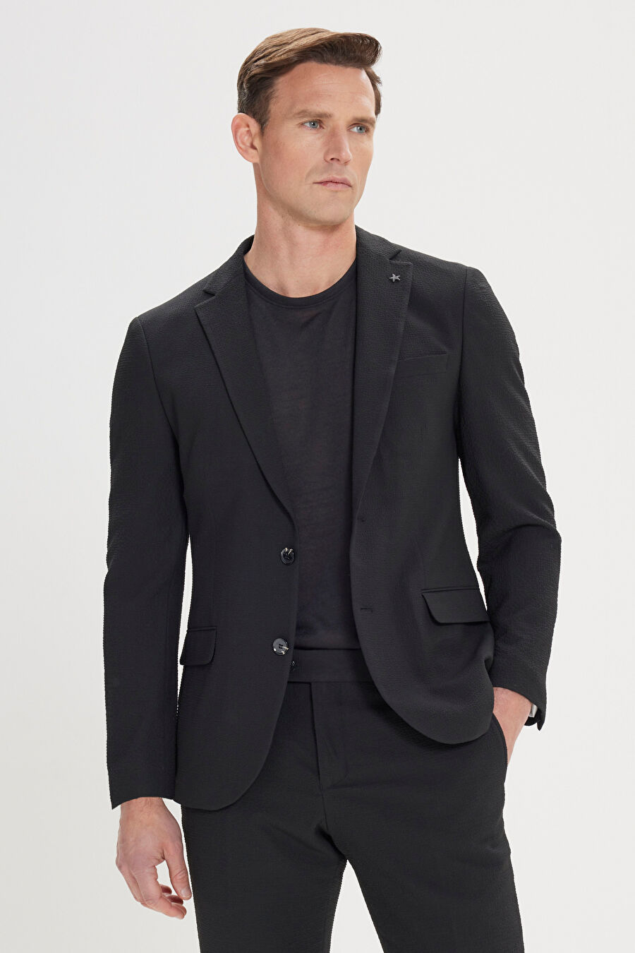Slim Fit Siyah Erkek Takım Elbise 4A3023200017