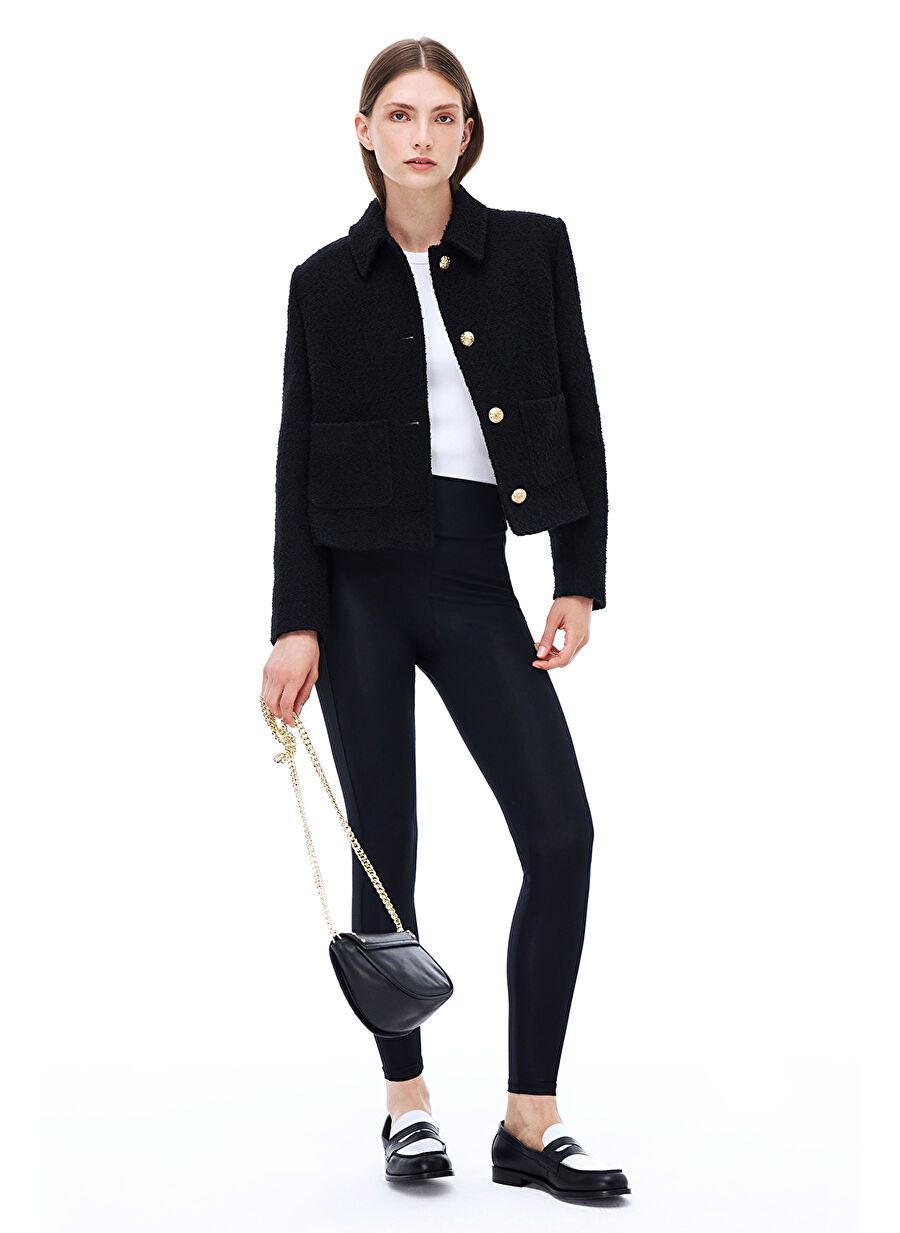 Biancas Slim Fit Standart Boy Siyah Tayt - 1