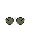 Ray-Ban Round RB3647N Yuvarlatılmış Kare Siyah Unisex Polarize Güneş Gözlüğü