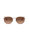 Ray-Ban Hexagonal RB3548N Geometrik Bakır Unisex Güneş Gözlüğü