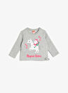 Koton 0KMG19398ZK Magical Wishes Yazılı Gri Kız Bebek Sweatshirt