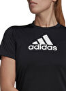 adidas Bisiklet Yaka Siyah - Beyaz Kadın T-Shirt GL3820 W BL T