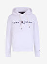 Tommy Hilfiger Kapüşonlu Baskılı Beyaz Erkek Sweatshirt MW0MW11599YBR