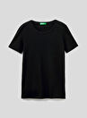 Siyah Kadın Normal Kalıp T-Shirt 3GA2E16A0