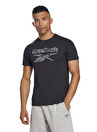 Reebok HE8176 Reebok ID Camo T-Sh Siyah Erkek Bisiklet Yaka Standart fit T-Shirt