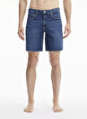 Calvin Klein Jeans  Erkek Düz Denim Şort J30J321011-1BJ_MID-THIGH SHORT