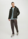 Jack & Jones Koyu Yeşil Erkek Kapüşon Yaka Regular Fit Mont 12212233_JJBRADY PUFFER SN