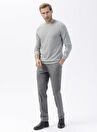 Beymen Business Normal Bel Dar Paça Slim Fit Gri Erkek Pantolon 4B0123100026