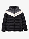 Skechers M Outerwear Colorblock Padded Jacke Siyah Erkek Kapüşon Yaka Regular Fit Ceket