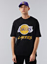 New Era Bisiklet Yaka Desenli Siyah Erkek T-Shirt 60284737NBA SCRIPT MESH TEE LOSLAK