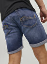 Jack & Jones Dar Erkek Denim Şort JJICHRIS JJWOOD SHORTS GE 711 SN