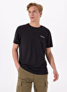 Discovery Expedition Siyah Erkek Bisiklet Yaka Relaxed Baskılı T-Shirt PERTA