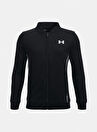 Under Armour Siyah Erkek Çocuk V Yaka Uzun Kollu Bol Kesim Düz Sweatshirt 1366368-002 UA Pennant 2.0 FZ