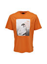 Only & Sons O Yaka Baskılı Turuncu Erkek T-Shirt 22025271_ONSPAUL REG PHOTOPRINT SS