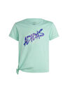 adidas Desenli Yeşil Kız Çocuk T-Shirt HR5817 G D CROP T