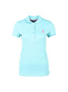 U.S. Polo Assn. Polo Yaka Düz Mint Kadın T-Shirt TP0123