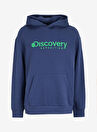 Discovery Expedition Lacivert Erkek Kapüşon Yaka Loose Fit Nakışlı Sweatshirt D3WM-SWT28