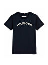 Tommy Hilfiger Mavi Erkek Çocuk Bisiklet Yaka Baskılı T-Shirt U HILFIGER ARCHED TEE