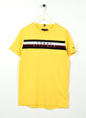 Tommy Hilfiger Baskılı Sarı Erkek Çocuk T-Shirt GLOBAL STRIPE TEE S/S