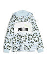 Puma Mavi Erkek Çocuk Kapüşonlu Uzun Kollu Düz Sweatshirt 67636568 ESS MIX MTCH Hoodie