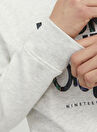 Jack & Jones Bisiklet Yaka Açık Gri Erkek Sweatshırt 12242366_JORSILVERLAKE SWEAT CREW N