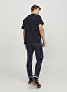 Jack & Jones Yuvarlak Yaka Siyah Erkek T-Shirt 12247475_RDDAARON TEE S/S CREW NECK