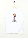 Under Armour Beyaz Erkek Çocuk Kısa Kollu Bol Kesim Düz T-Shirt 1380079-100 UA CURRY BOBBLEHEAD SS