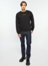 Skechers 01M Essential Crew Neck Siyah Erkek Bisiklet Yaka Regular Fit Sweatshirt