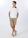 Fabrika Comfort Açık Kahve Erkek Lastikli Regular Fit Keten Bermuda Şort FC4SM-SHT 0928