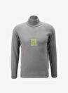 Balıkçı Yaka Normal Kalıp Emprime Gri - Pembe Erkek Kazak 23IU1M0A0099013_MAGLIA LUPETTO