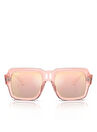 Ray-Ban Magellan Bio-Based RB4408 Kare Şeffaf Pembe Unisex Güneş Gözlüğü