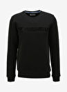 Fred Mello Bisiklet Yaka Siyah Erkek Sweatshırt FM23W07FG