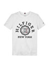 Tommy Hilfiger Baskılı Beyaz Erkek T-Shirt MONOTYPE ARCH H SEAL TEE S/S