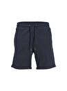 Jack & Jones Comfort Fit Lacivert Erkek Sweat Şort JPSTSMART SWEAT SHORTS AM