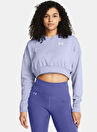 Under Armour 1382738-539 UA Rival Terry OS Crop Lila Kadın Bisiklet Yaka Oversize Sweatshirt