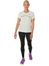 Asics 2012C938-200LITE-SHOW SS TOP Bej Kadın Bisiklet Yaka Regular Fit Baskılı T-Shirt