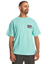 Quiksilver Mavi Erkek O Yaka Standart Fit Baskılı T-Shirt EQYZT07652_TAKE US BACK BUBBLE SS